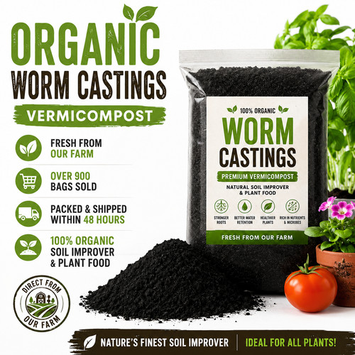 Organic worm castings - organic,