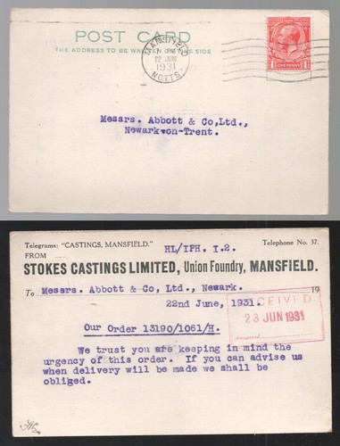 1931 kgv stokes castings - 1931,