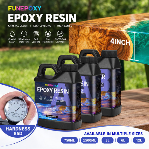 Clear epoxy resin kit - clear,